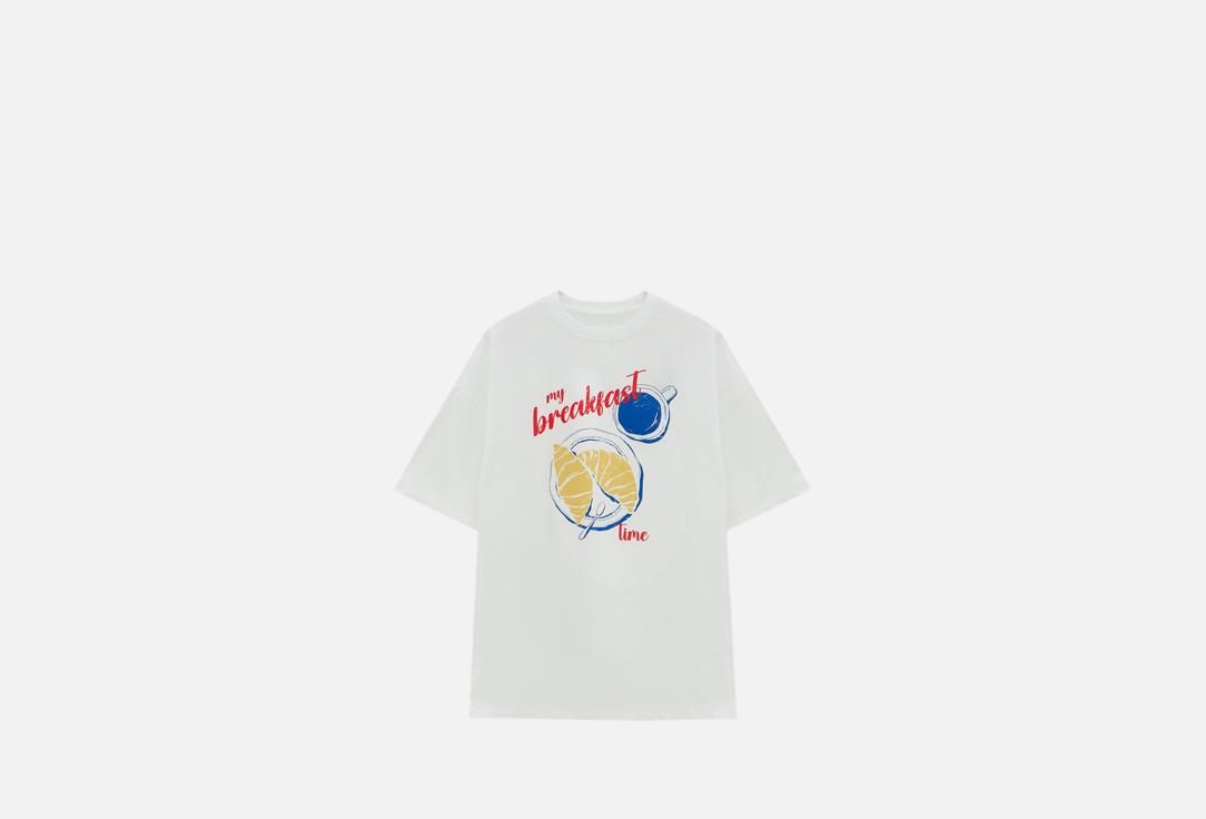 Изображение товара Белая футболка Mark Formelle oversize из 100% хлопка для женщин