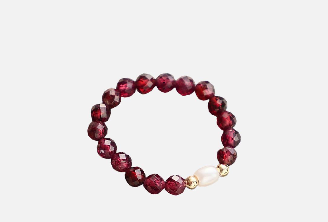 Изображение товара Эластичное кольцо из натурального граната и майорки для женщин