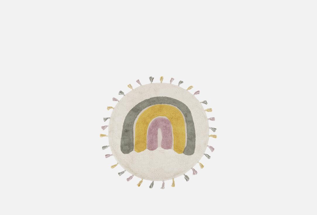 Изображение товара Яркий хлопковый ковёр Rainbow Moss D110 с помпонами и противоскользящим покрытием