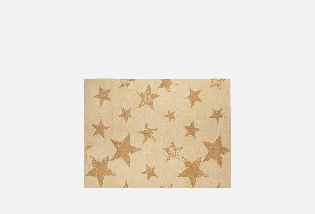 Изображение товара Ковёр Lorena Canals Звезды, с наволочой, горчичный, 120х160, 50х50