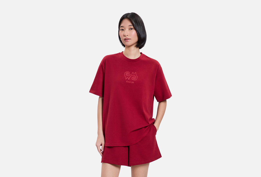 Изображение товара Женская хлопковая футболка оверсайз Mark Formelle для повседневной носки