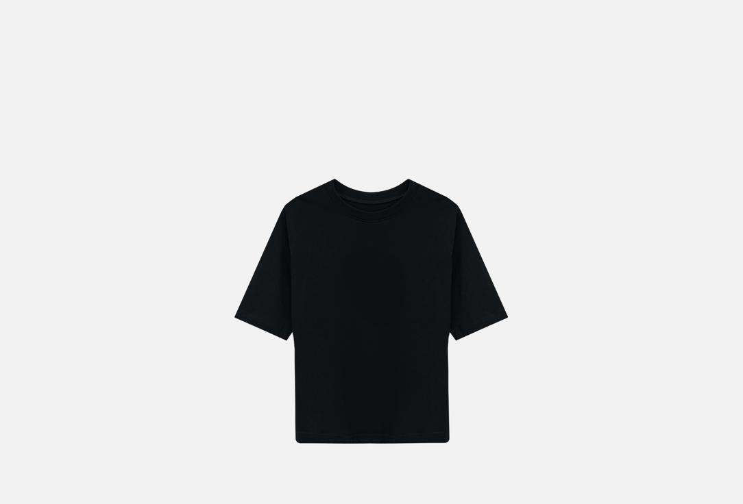 Изображение товара Черная футболка Mark Formelle для женщин из 100 хлопка с оверсайз кроем