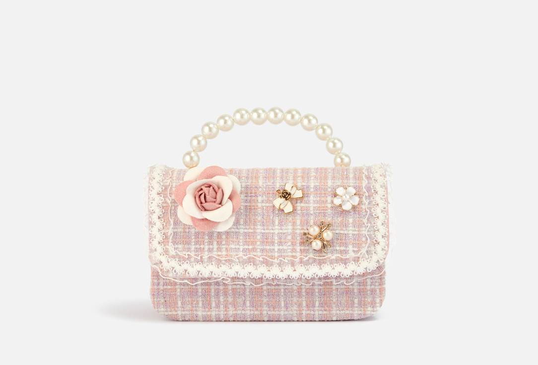 Изображение товара Сумка кросс-боди Котофей твидовая розовая