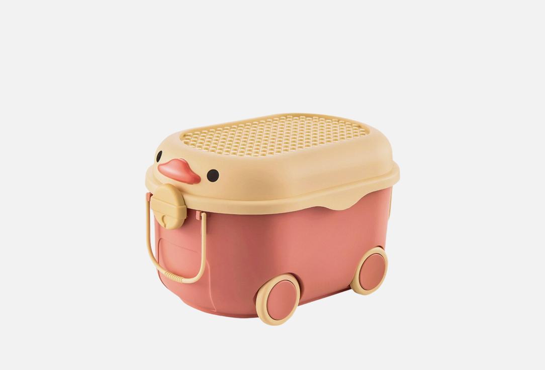 Изображение товара Органайзер для хранения Solmax на колесиках, размер L, розовый