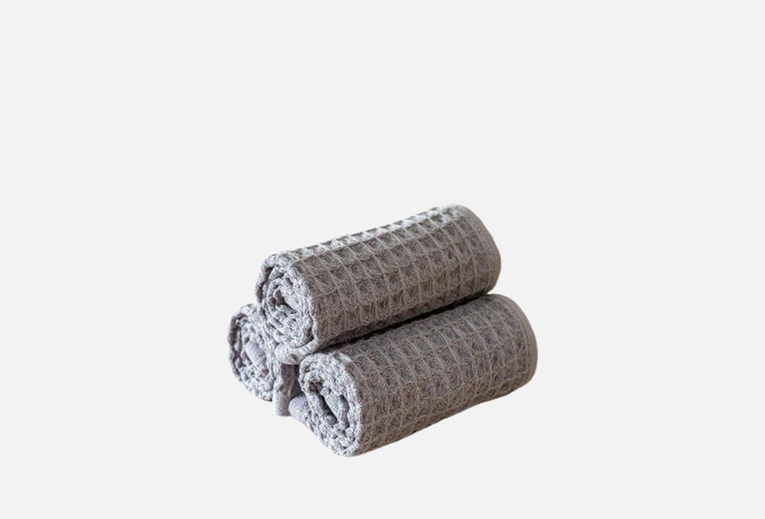Изображение товара Набор вафельных полотенец BIO-TEXTILES светло-серые, 30х60 см