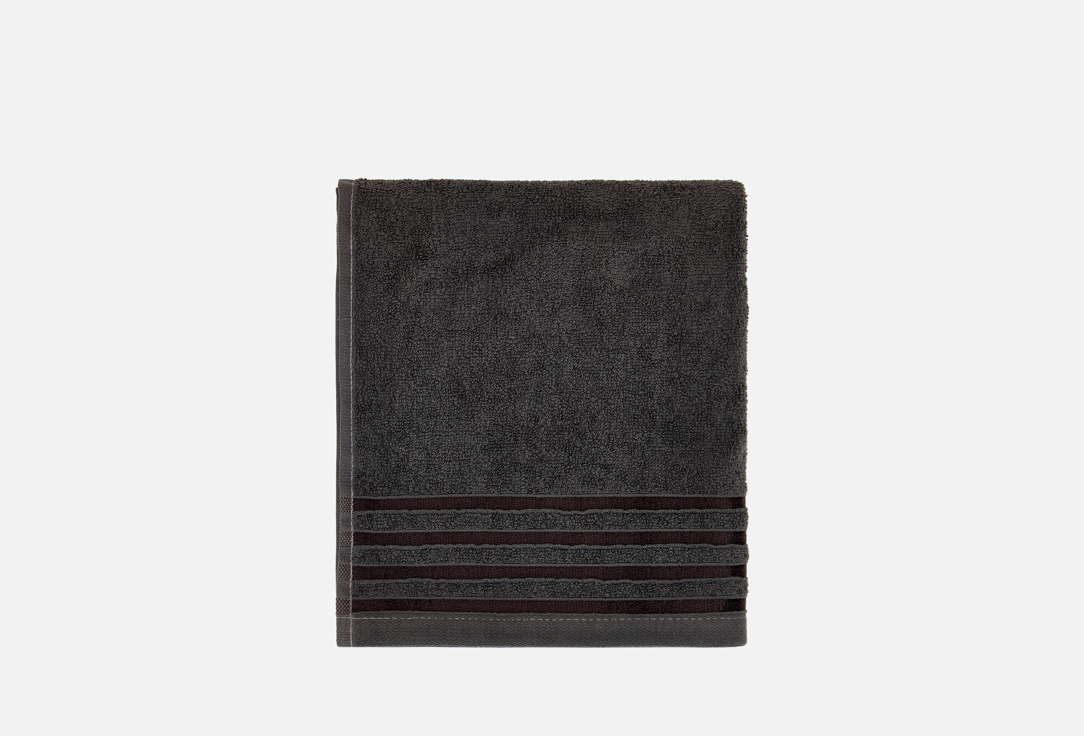 Изображение товара Банное полотенце махровое BIO-TEXTILES Ринг темно-серое 40х70 см