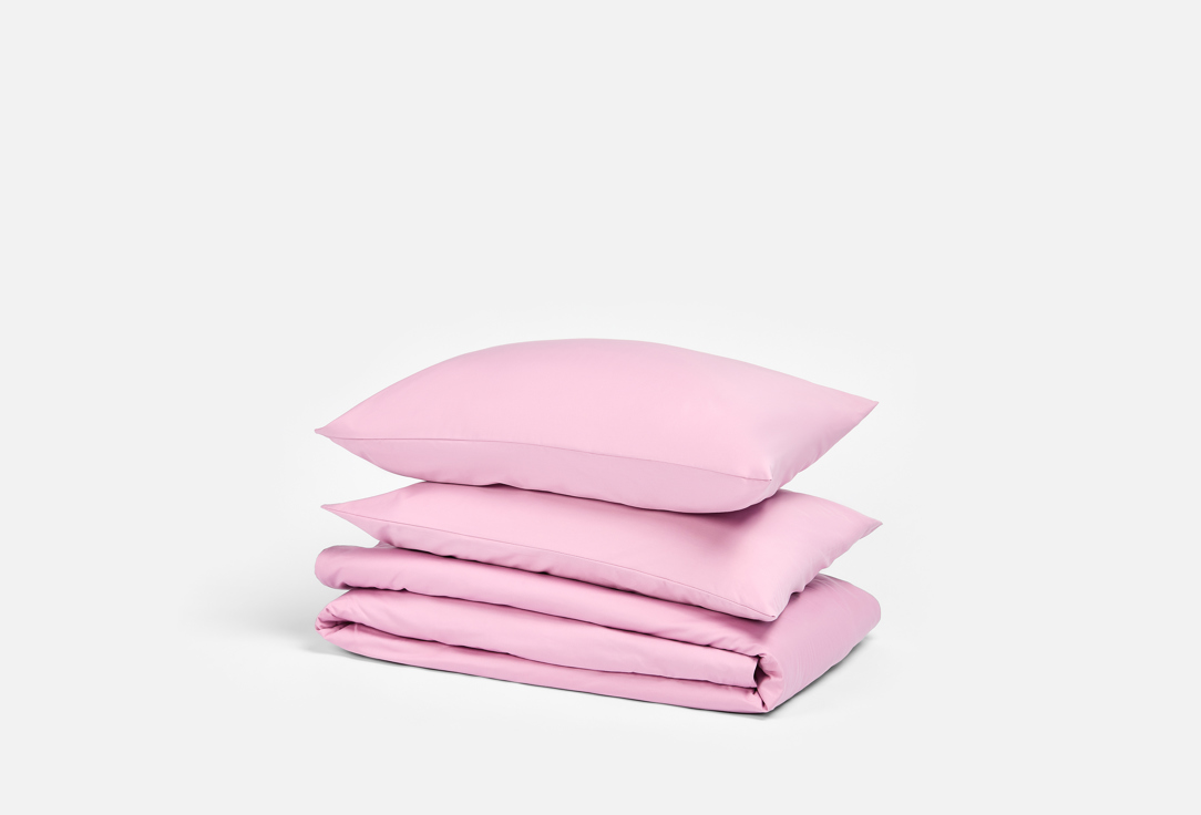 Изображение товара Комплект постельного белья Атмосфера серо-розовый 2 спальный сатин люкс