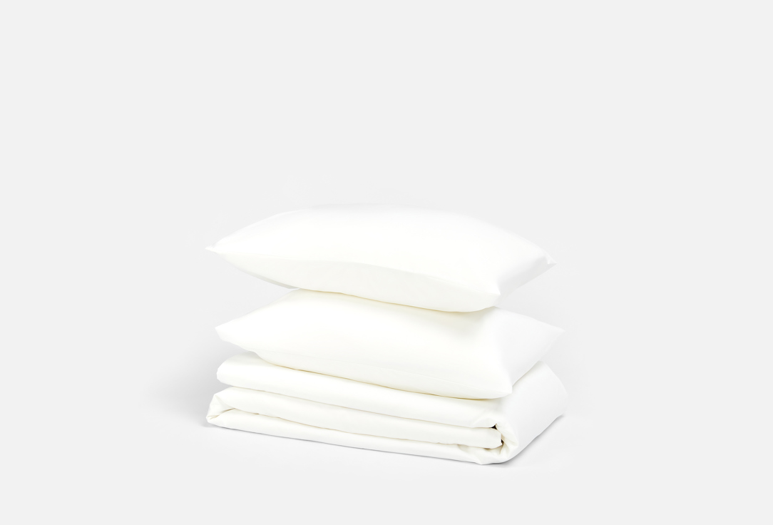 Изображение товара Комплект постельного белья Атмосфера белый полутораспальный из сатина