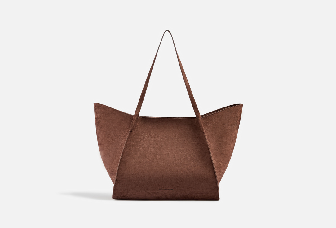 Изображение товара Объемная женская сумка тоут из полиуретана коричневая NSTC.MOSCOW