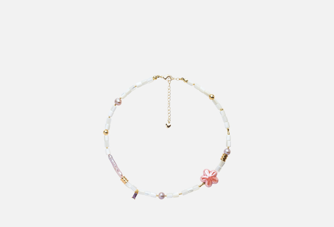 Изображение товара Элегантный женский чокер LENÁLI Sevil из перламутра и жемчуга с позолотой