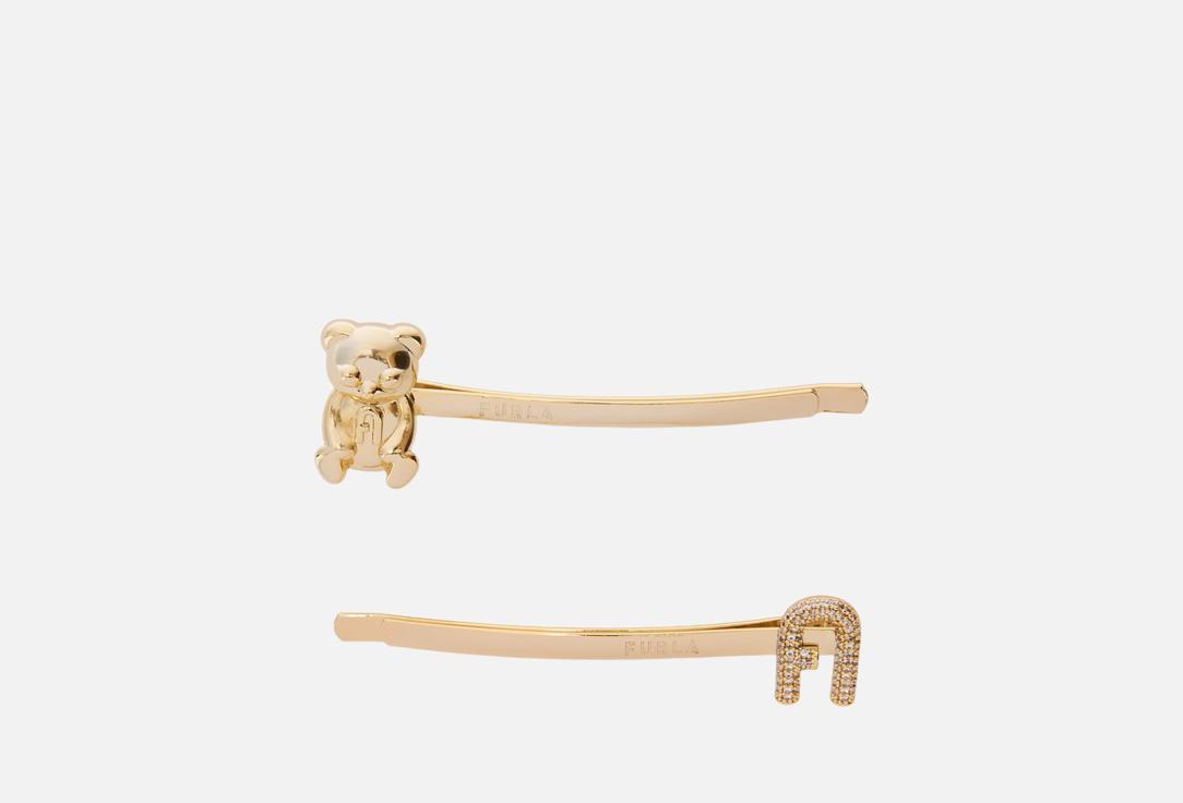 

Заколки для волос FURLA, Золотой, ALLEGRA BEAR + ARCH 2 шт