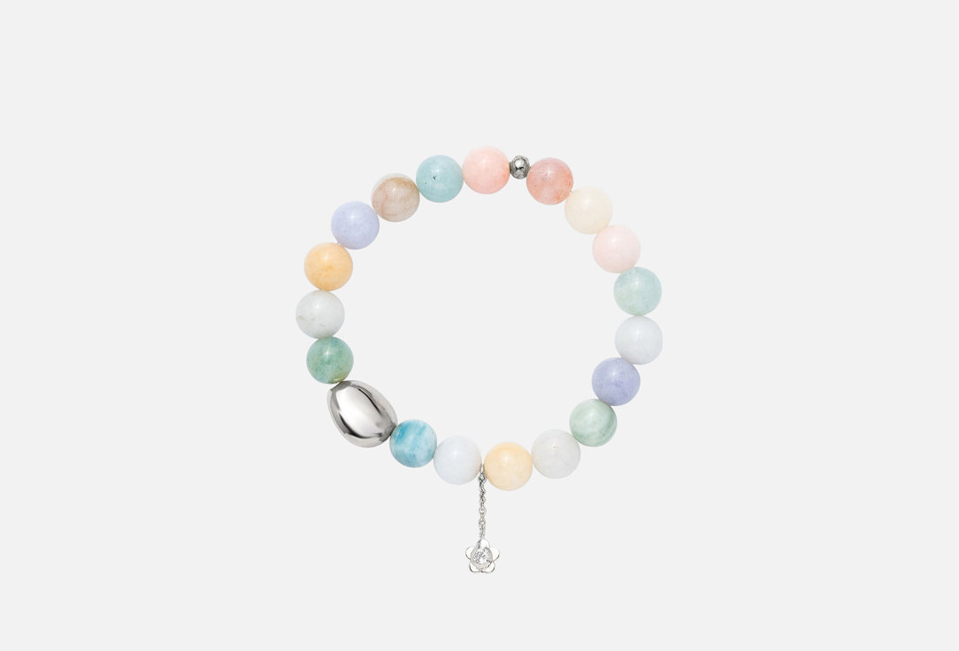 Изображение товара Браслет из натурального берилла LENÁLI Candies для женщин с родиевым покрытием