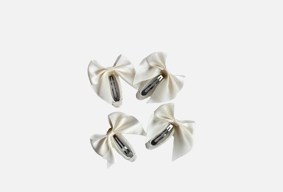 

Набор заколок для волос APSIS ACCESSORIES, Бантики молочные 4 шт