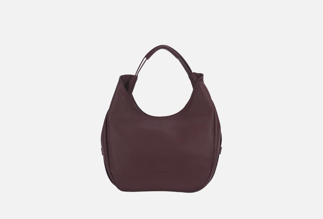 Изображение товара Большая женская сумка хобо из эко-кожи nstc.moscow бордовая