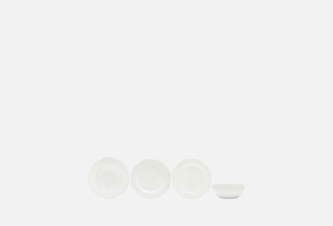 

Столовый сервиз D.L.K., Белый, Белый 24 шт