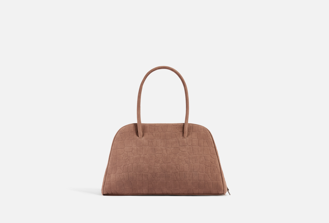 Изображение товара Стильная женская сумка тоут NSTC.Moscow коричневая из полиамид и полиэстер с принтом крокодиловой к