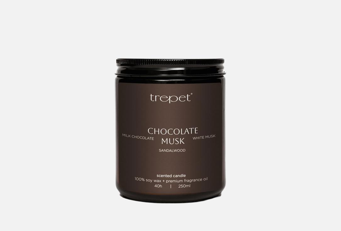 Изображение товара Ароматическая свеча Trepet chocolate musk 250 мл гурманский аромат с соевым воском