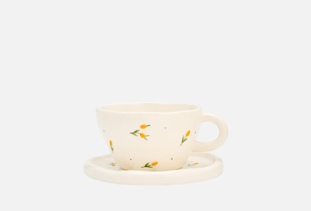 Изображение товара Чайная пара ROOMI из керамики лимоны объем 290 мл микроволновка