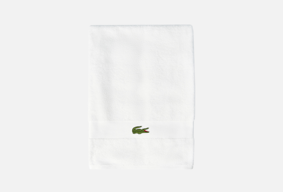 Изображение товара Махровое банное полотенце Lacoste Casual Blanc 90x150 см из органического хлопка