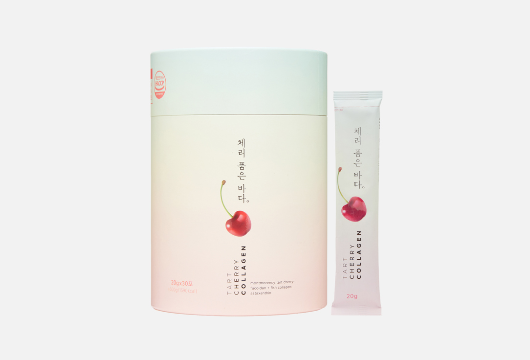 

Пищевая добавка TART CHERRY COLLAGEN, Коллаген с фукоиданом и астаксантином с вишней в стиках 30 шт