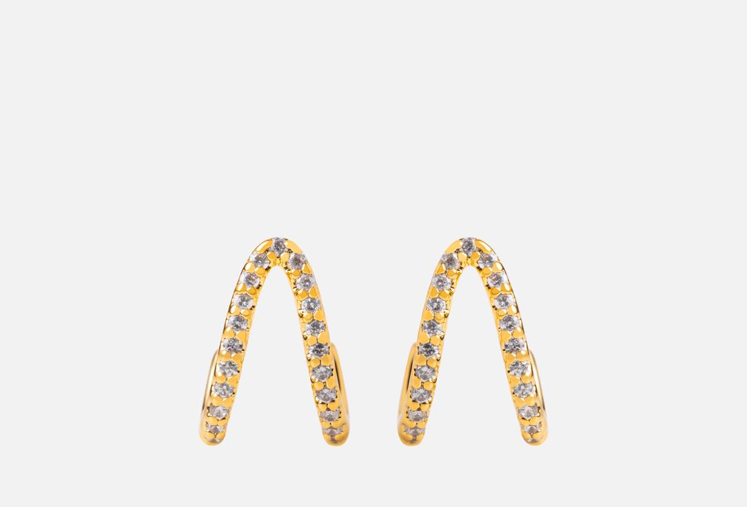 Изображение товара Серьги Attribute Shop галочка с цирконами