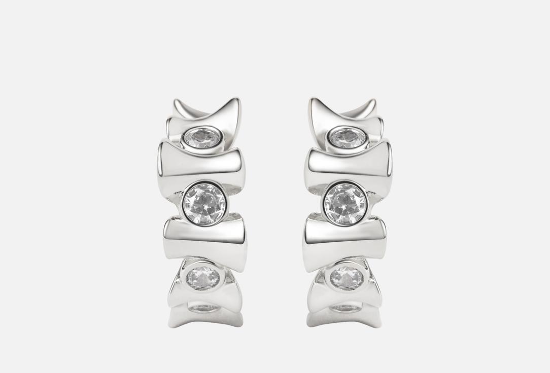 Изображение товара Серьги Attribute Shop волнистые с цирконами