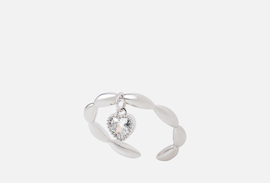 Изображение товара Кольцо Attribute Shop с подвеской белое сердце