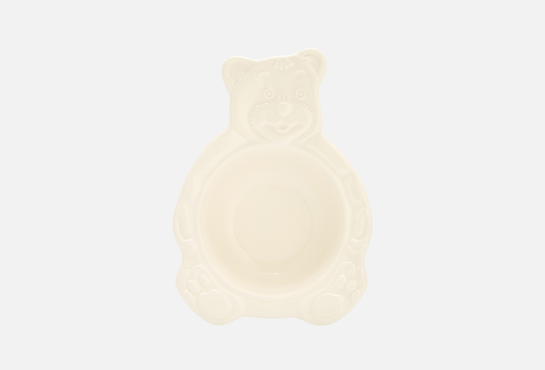 Изображение товара Тарелка ROOMI белая, Мишка