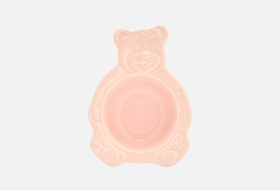 Изображение товара Тарелка ROOMI розовая, Мишка