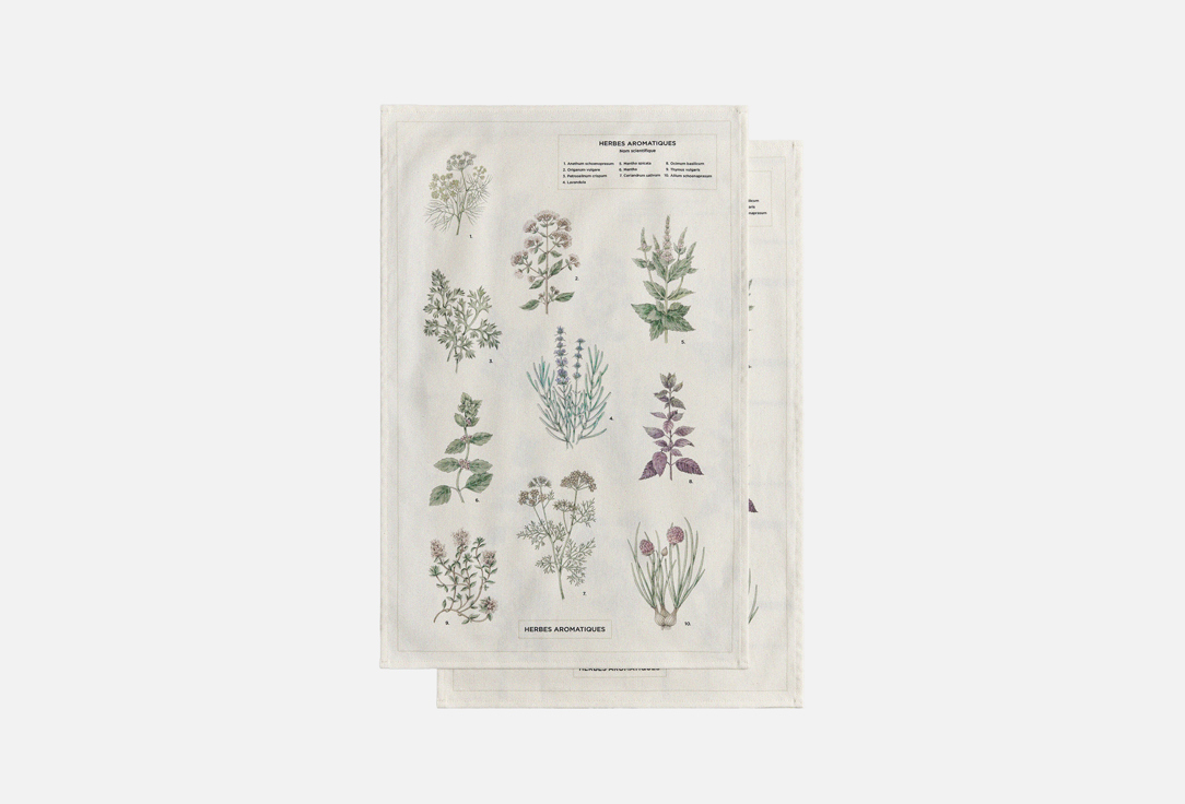 

Набор кухонных полотенец ORDINARY HOME & LIFESTYLE, Принт, Травы, 40х60 см 2 шт