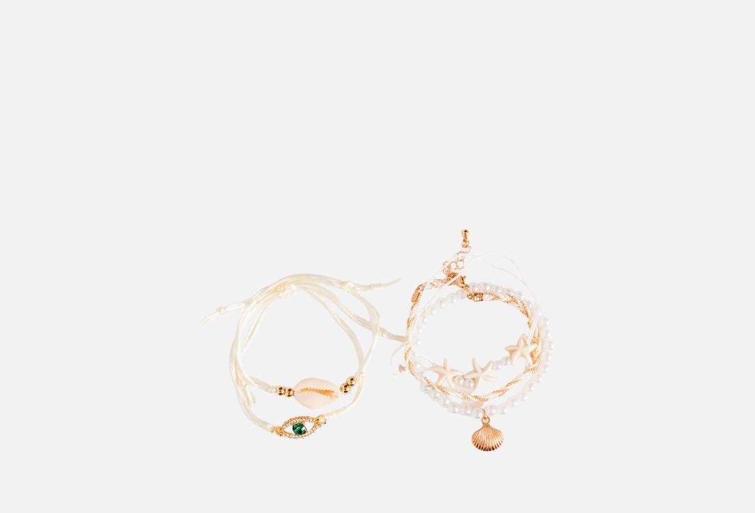 Изображение товара Набор из браслетов Vittoria Vicci из искусственного жемчуга и ракушек