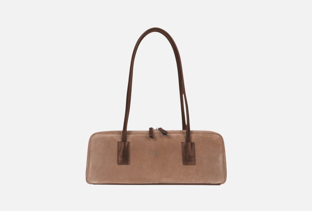 Замшевая сумка-такса SAAJ Коричневая