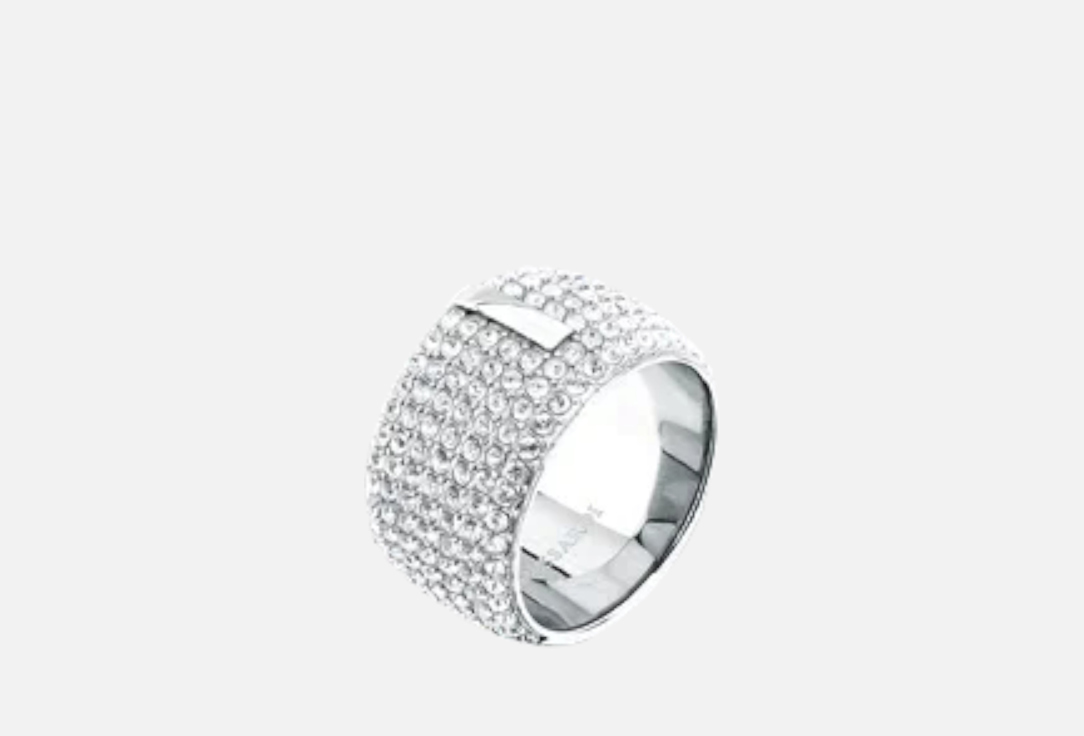 Изображение товара Кольцо Trussardi T-Round из нержавеющей стали со стеклянными кристаллами для женщин