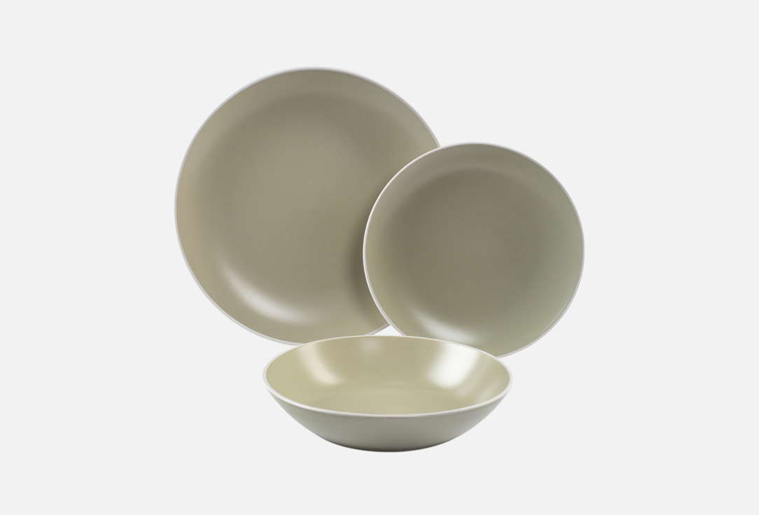 Изображение товара Набор посуды столовый DOMENIK SCANDY OLIVE, 18 предметов