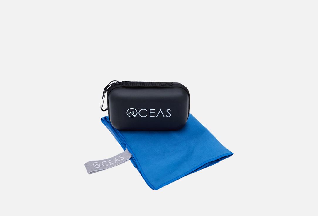 Изображение товара Спортивное полотенце OCEAS синее 80x40 см из микрофибры быстро сохнет и хорошо впитывает влагу