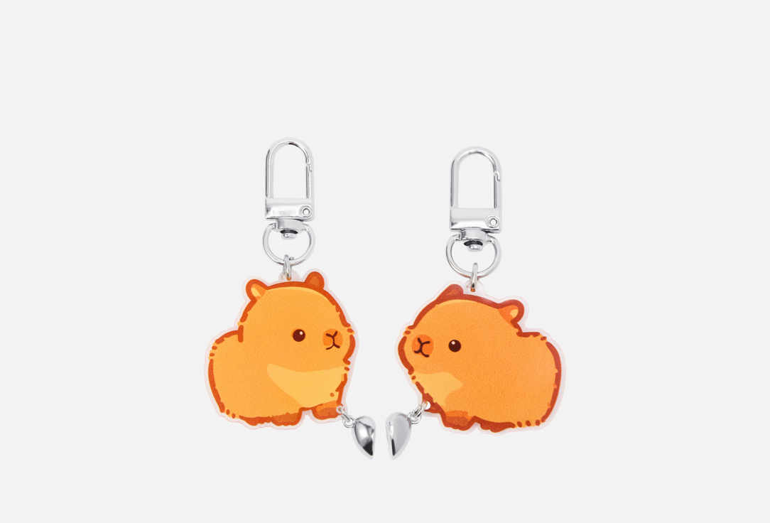 Изображение товара Парные брелки MUF-MUF с милыми капибарами яркий стиль оригинальный подарок