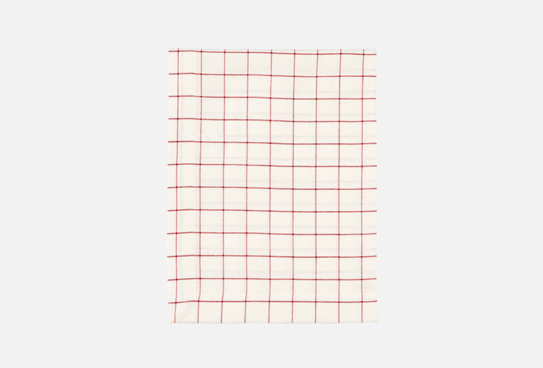 Изображение товара Скатерть Елань из 100% хлопка красная клетка 140x140 см