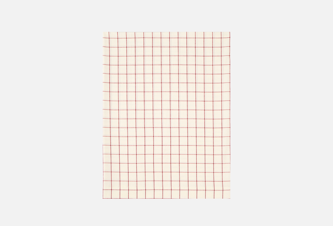 Изображение товара Скатерть Елань красная клетка на белом 150х235 см