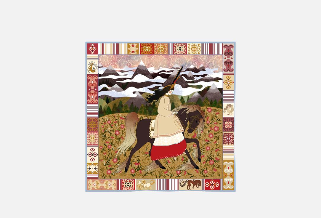 

Платок РУССКИЕ В МОДЕ, Принт, Женский лик Алтая