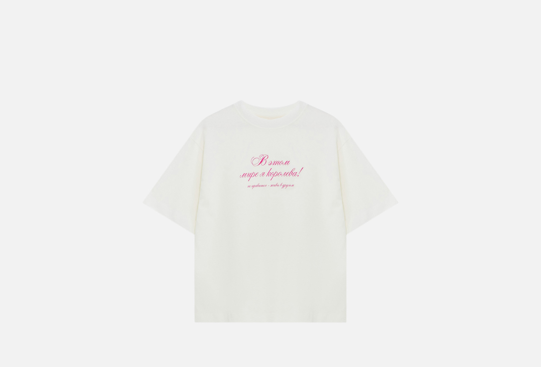 Изображение товара Женская футболка Mark Formelle oversize с принтом Мне можно все белая