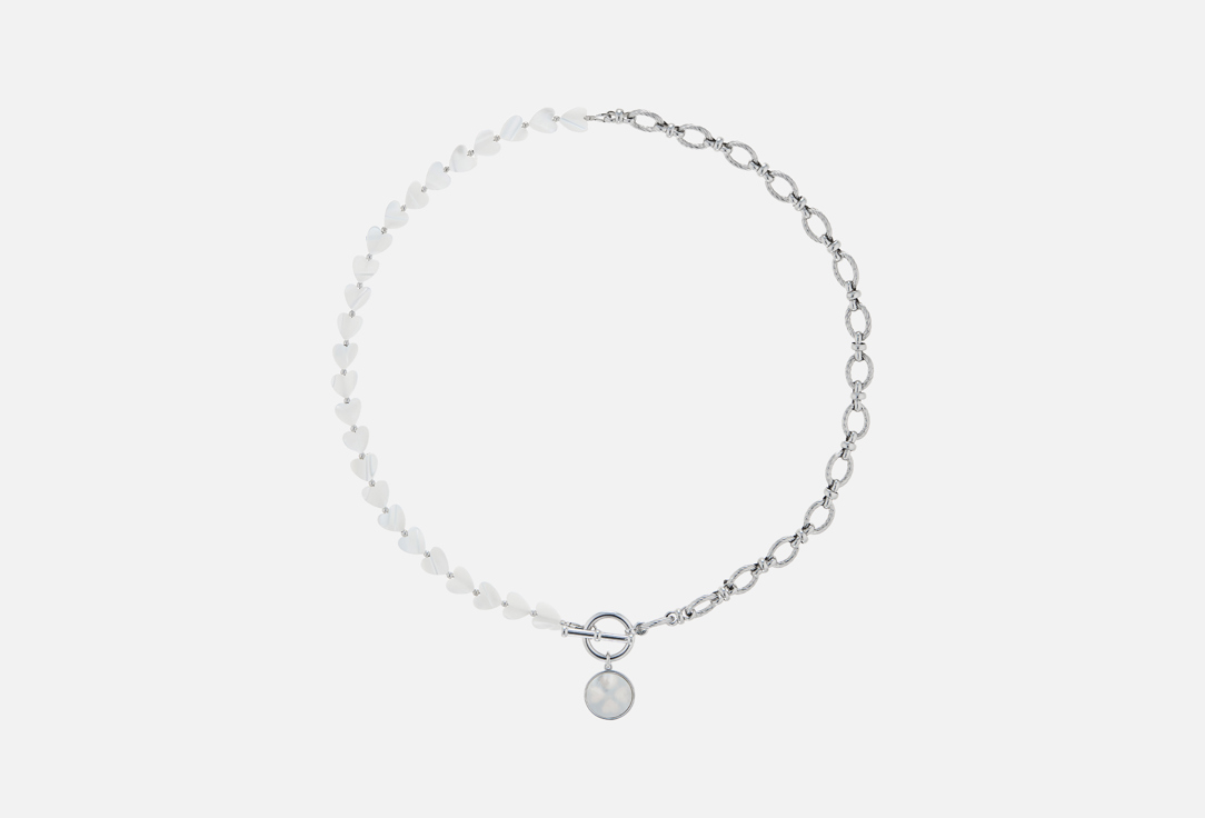 

Колье 19.STONE, Половинка с сердечками перламутра 1 шт