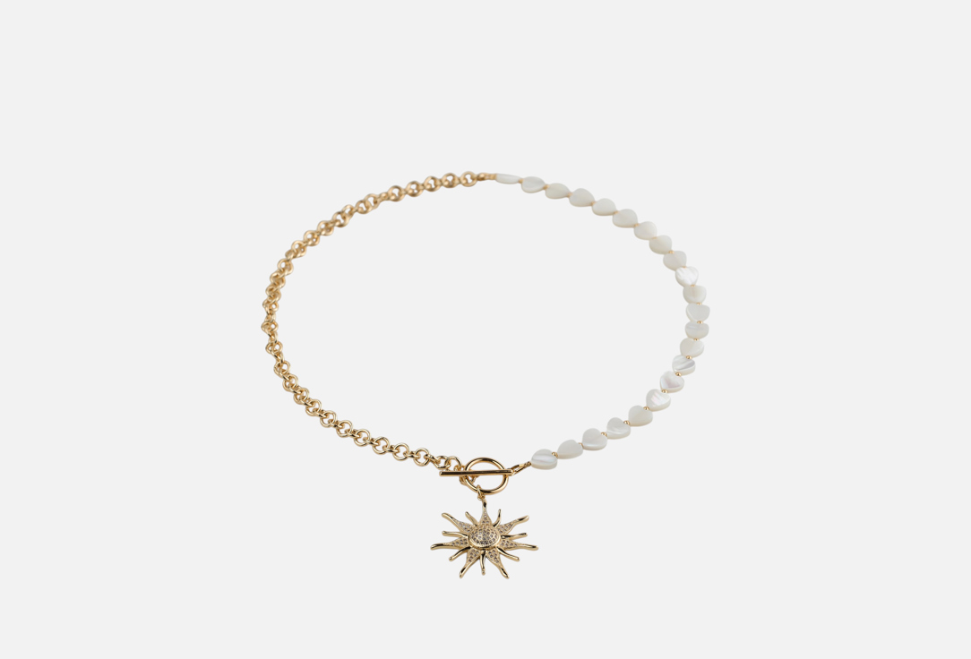 Изображение товара Колье 19.stone из сердечек перламутра с солнцем