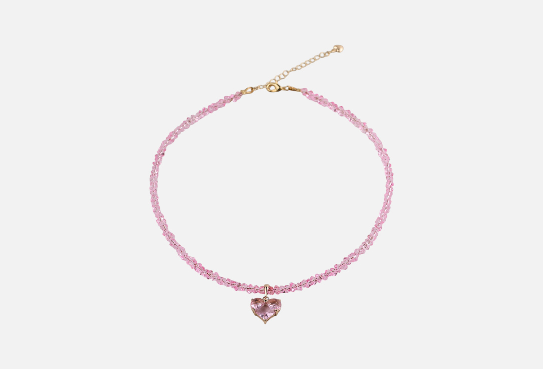 Изображение товара Чокер 19.stone розовый с сердечком Нежность