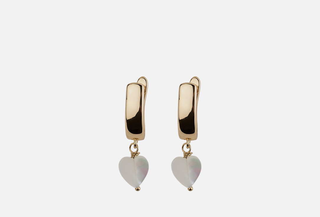 Изображение товара Серьги 19.stone с сердечками перламутра
