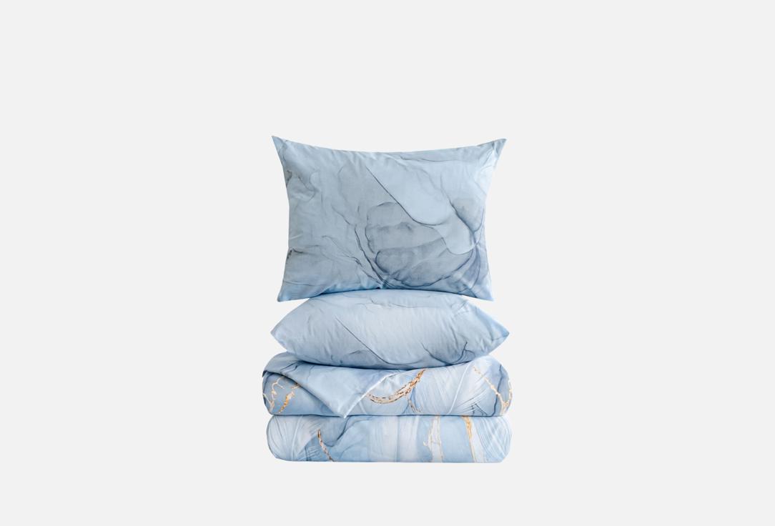 Изображение товара Комплект постельного белья LOVEBERRY Перья на мраморе евро 180x200