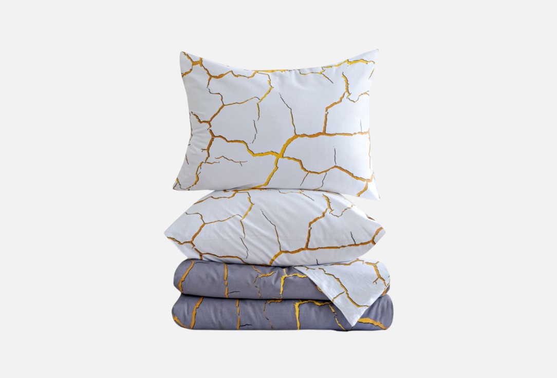 Изображение товара Комплект постельного белья LOVEBERRY Кракле 2-спальный перкаль хлопок стильный дизайн