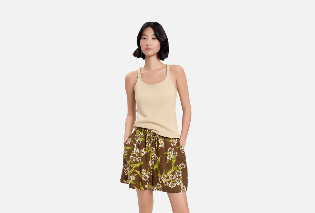 Изображение товара Бежевый хлопковый топ Mark Formelle с тонкими лямками для женщин