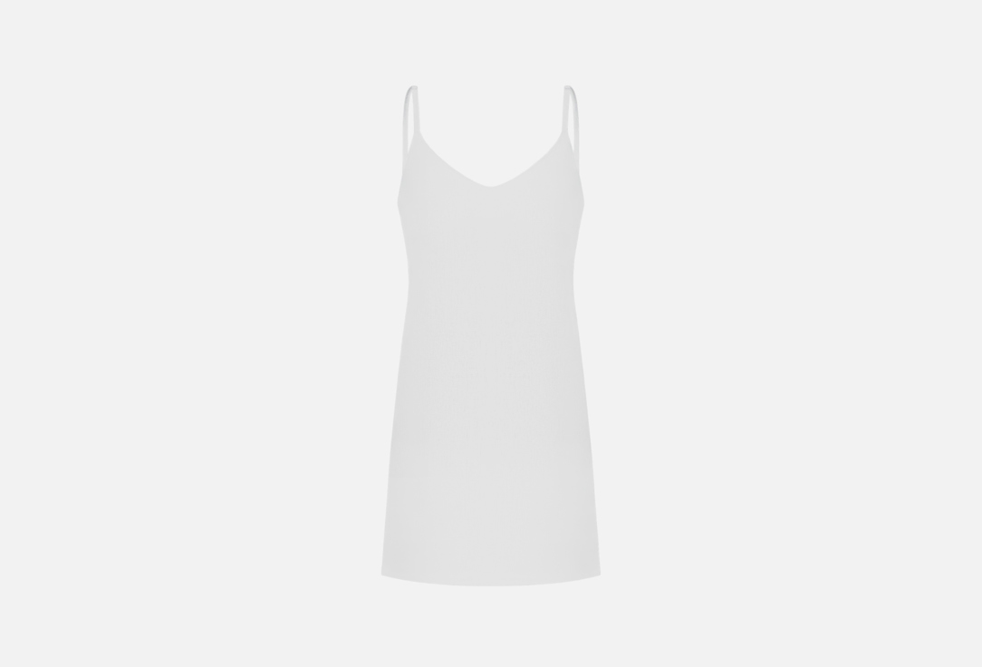 Изображение товара Белое льняное платье-комбинация для женщин с регулируемыми бретелями