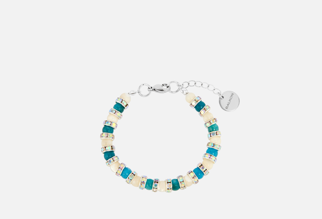 Изображение товара Браслет BALKON Love blue из натурального камня с инкрустацией
