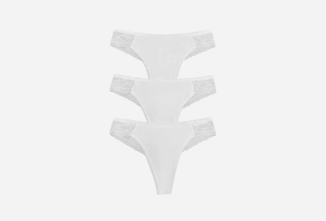 Изображение товара Набор трусиков-стрингов Mark Formelle белый из кружева